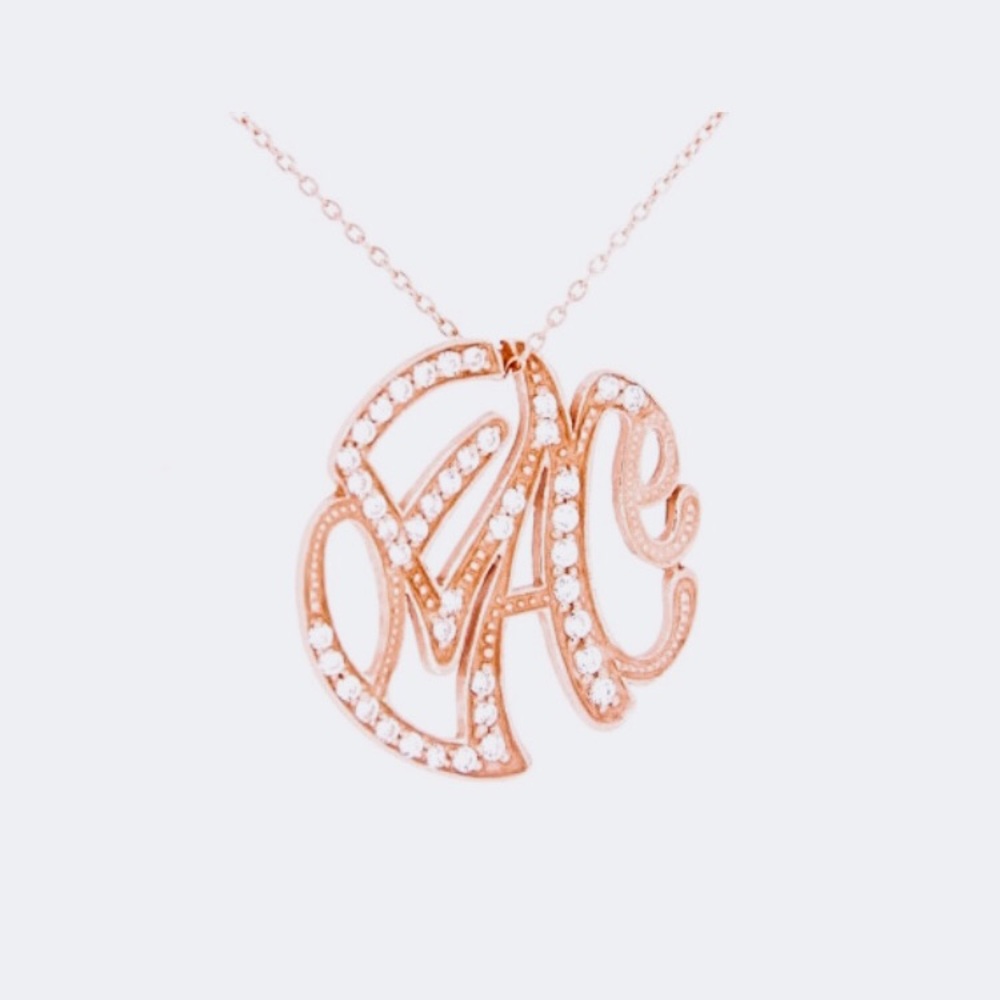 14k Rose Gold Vermeil PEACE Necklace